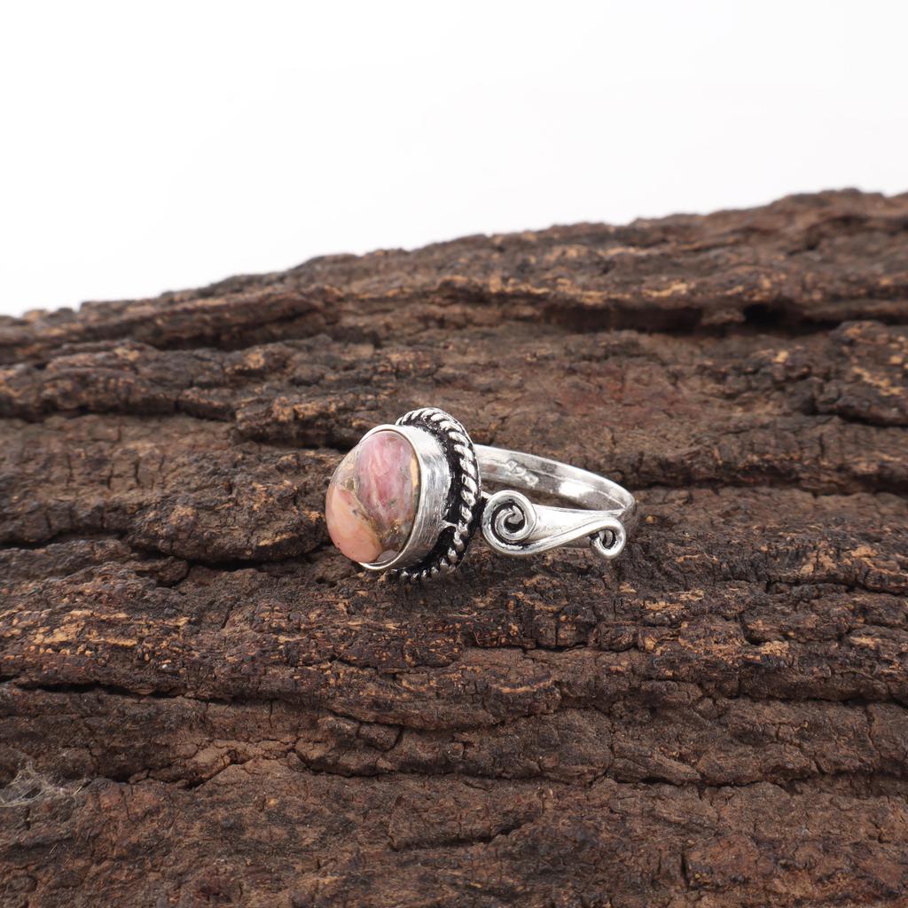 Pink Opal Turquoise Ring, Handmade Gemstone Ring, 925 Sterling Silver Ring Wonderful Jewelry, For Anniversary Gift