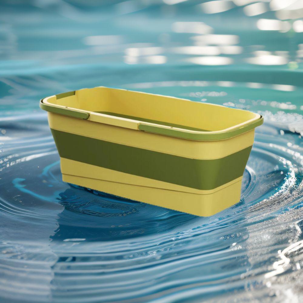 Rectangular Laundry Barrel Space-Saving Washing Basin Foldable Mop Bucket  Camping