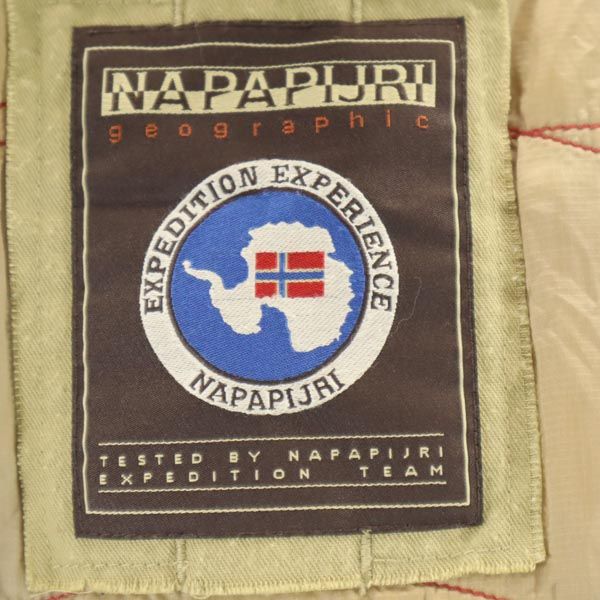 Napapijri Long Sleeve Cotton Filling Nylon Jacket S Black Fur Hood Men's Used