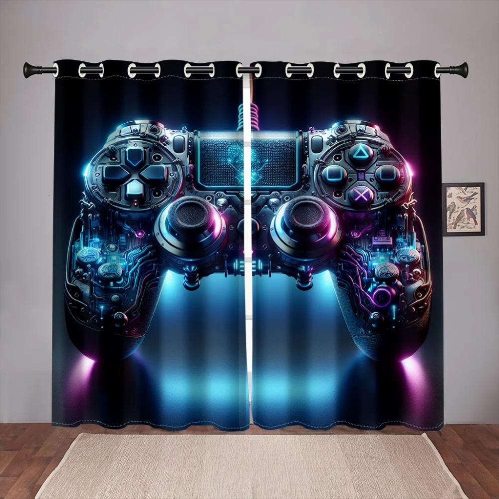 Luxury Cool Gamer Controller Switch Cheap Window Curtains Blinds For Living Room Kids Bedroom Bathroom Kicthen Door Home Decor