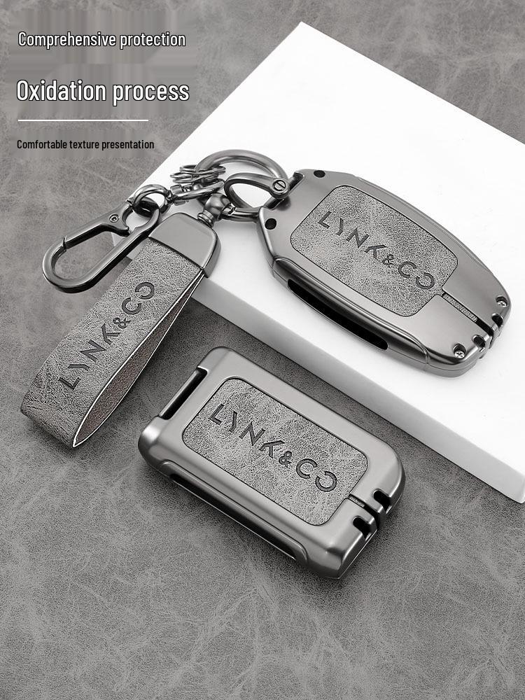 Lynk&Co 03 Key Case - 22 Model, Limited Edition, Special Shell, High-End Leather with Metal Buckle  