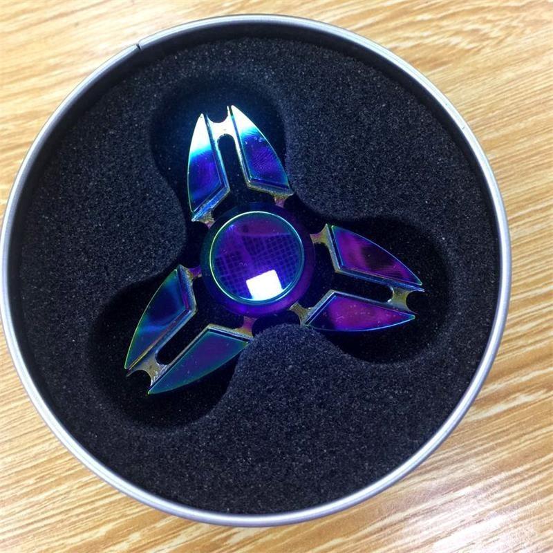 Spinner de Mão Fidget de Liga Arco-Íris Luxuoso Para Alívio do Estresse e Aprimoramento do Foco