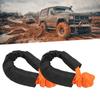 2 Pcs 13mm Soft Shackle 44092 Lbs Breaking Force High Tear Resistance Portable Soft Recovery Tow Strap for Truck SUVs Offroad Vehicels