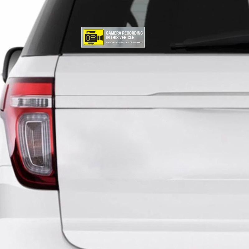 4-Piece Vehicle Recording Stickers for Cars, Vans, Trucks, and Taxis