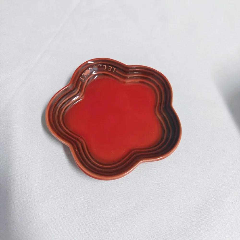 Piatto Piccolo in Ceramica Fiori di Pruno Multiuso 14cm Ciotole Rialzate per Animali Domestici Colore Solido Multicolore Ciotola per Cibo Gatti