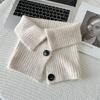 Knitted Wool Versatile Warm and Cold Neck Protection Button Shawl Neck Cover