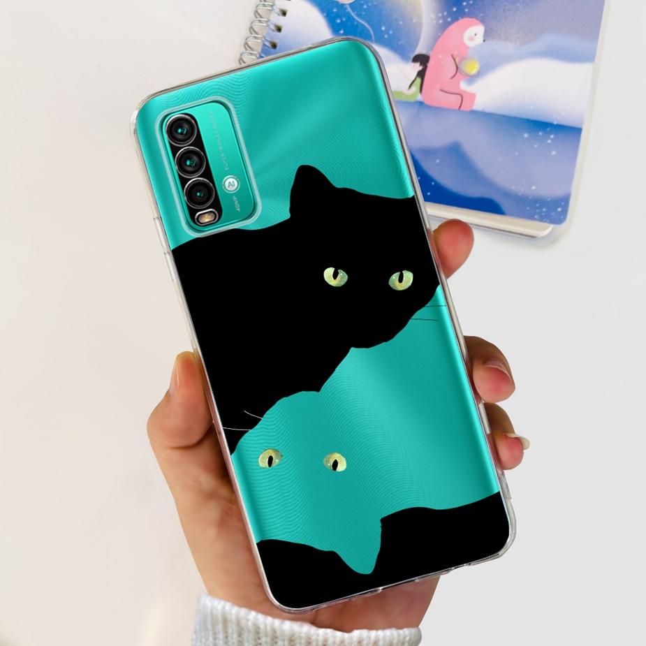 For Xiaomi Redmi 9T Case Cute Fashion Painted Cover Clear Silicone Phone Case For Xiaomi Redmi 9T Redmi9T Back Cover 6.53'' Bags