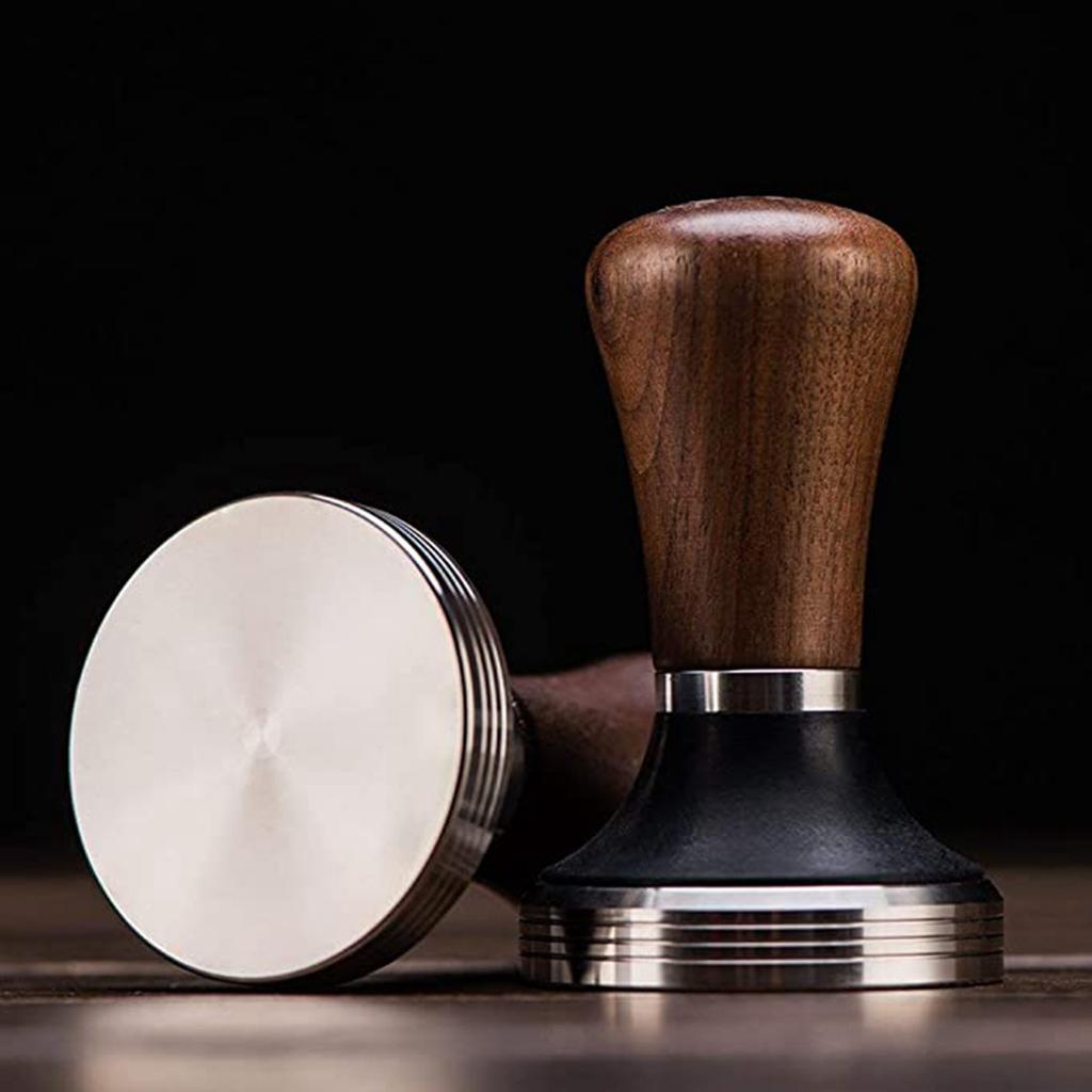 ABWR-Walnut Handle Coffee Tamper, Espresso Hand Tamper,304 Stainless Steel Espresso Coffee Tamper With Mat