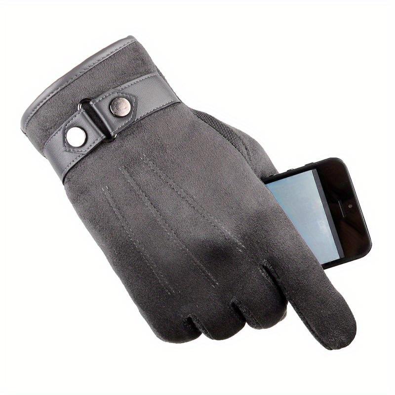 Men's Touch Screen Leather Warm Gloves Thermal Fleece Lined Driving Winter Gift