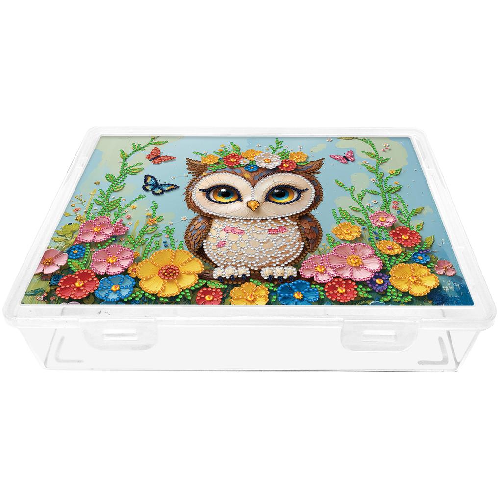 DIY Flower Plastic Large Capacity Diamond Painting Storage Box Exquisite Craft Supplies Storage Box for Home Holiday Gifts