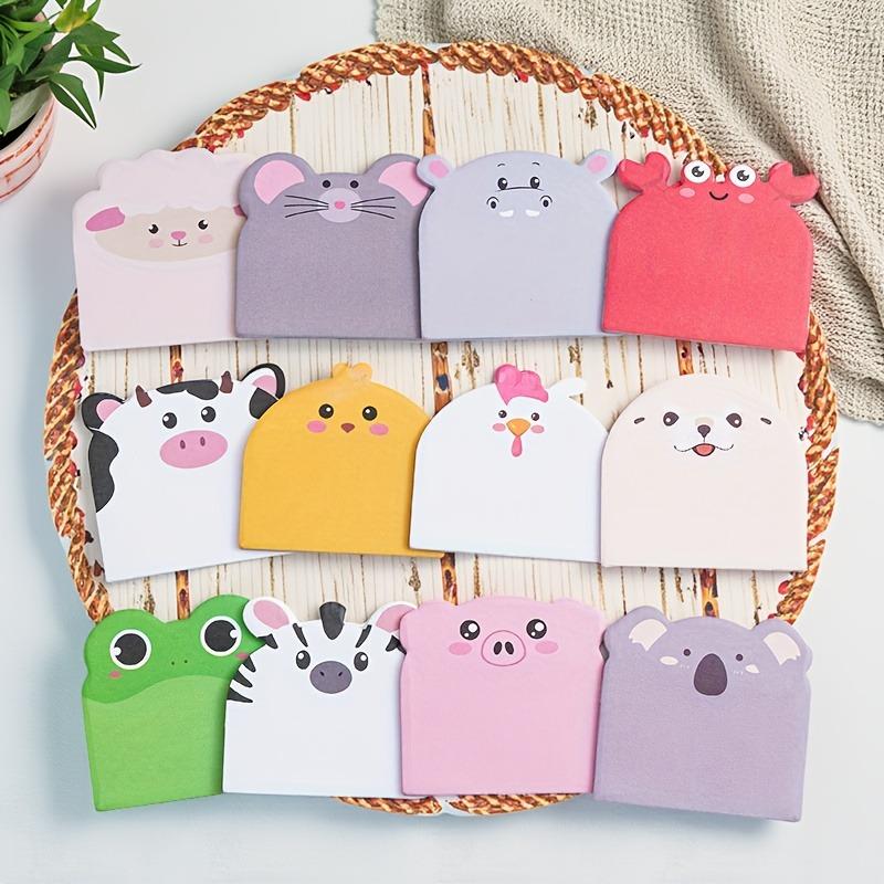 

240 Sheets Lovely Cartoon Animal Shaped Blank Sticky Notes Note Cards Note Paper Memo Pad Decorative Stickers for Office School