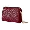 Gucci GG Marmont Logo Double G Zipper Leather Underarm Shoulder Bag Small Women shoulder bag Red 847589-DTDFT-6207