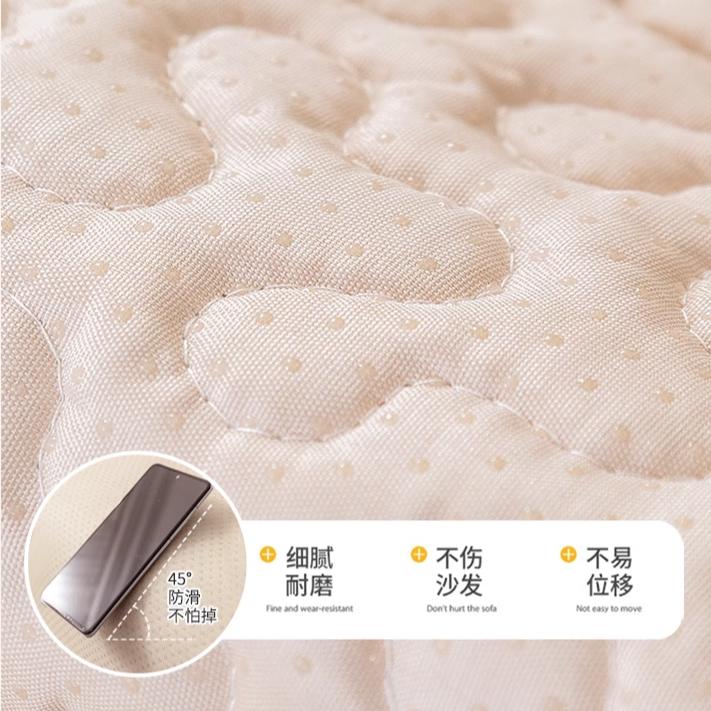 Four Seasons Flower Sofa Mat Fresh Rural Style Non Slip Cotton Sofa Cover Quilted With Lace Sofa Dust Protection Pad 1/2/3 Seats