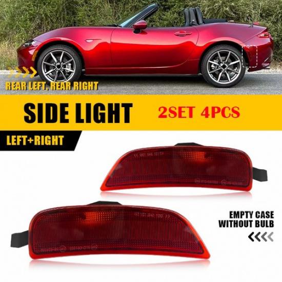 2-8PC Front Rear Side Marker Parking Lights Housing For 2016-23 Mazda Miata MX-5
