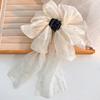 Korean Style Fashion Large Bow Ribbon Hair Claw Super Fairy Temperament Glitter Rhinestone Hair Clip Girl Sweet Hair Accessories