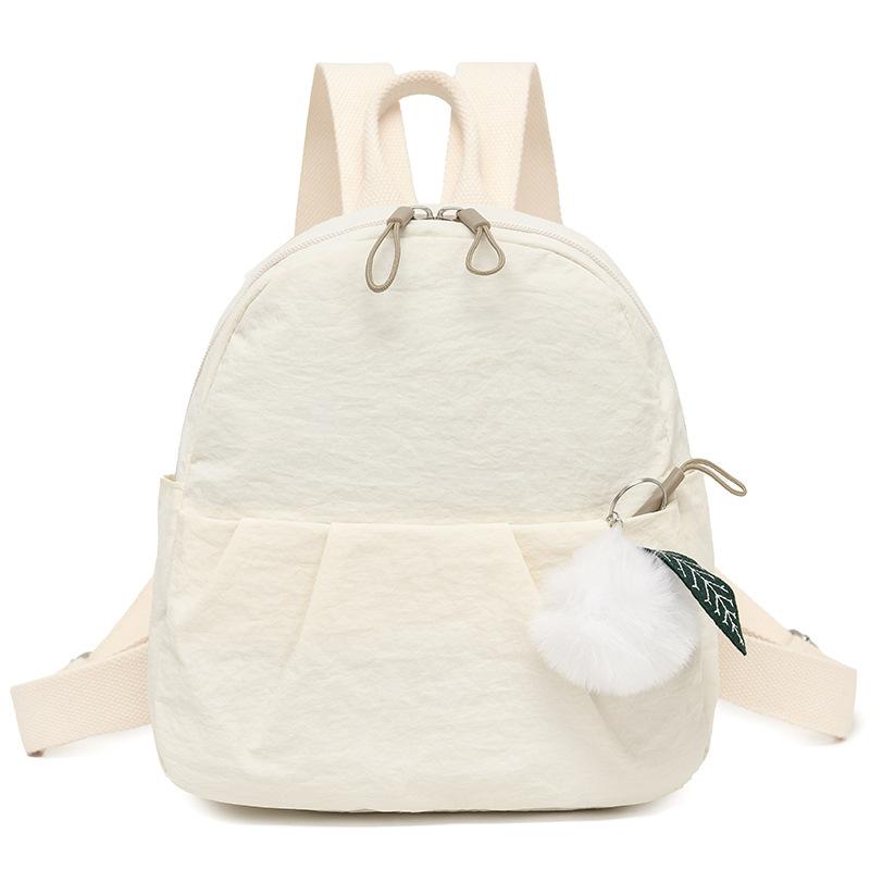 

Women s Folding Backpack Multi-Pocket Large Capacity Lightweight Backpack бежевий
