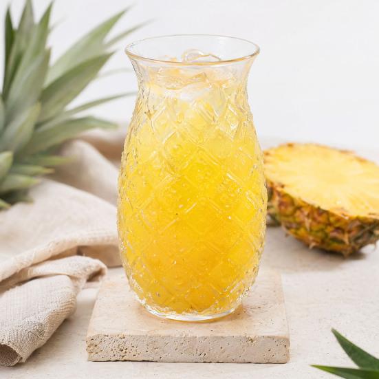 Vaso de Cóctel Forma de Piña 480ml Vaso Grabado para Jugos Bebidas Bar Creativo