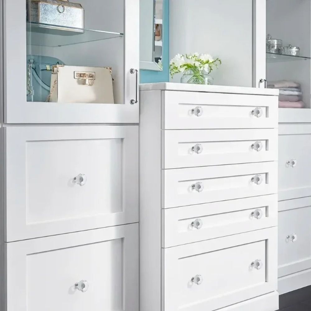 Hardware Fittings Transparent Diamond Handle Decoration Single Hole Furniture Knob Light Plastic Handle Cabinet Handle Cupboard