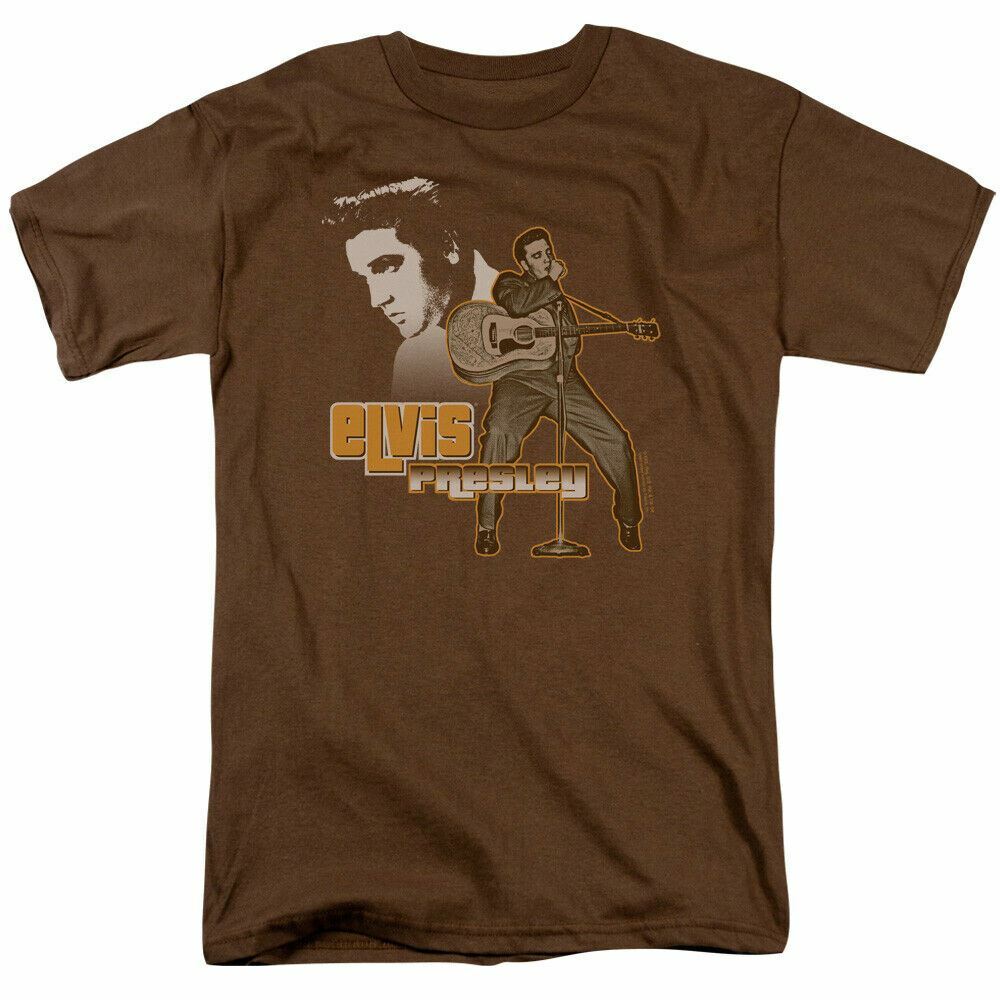 26 Elvis Presley The Hillbilly Cat T Shirt Mens Licensed King Tee Coffee Unisex T-Shirt XXL