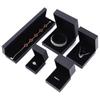 Black Right Angle Flip-top Jewelry Gift Box - Ring & Earring Packaging with Logo Printing