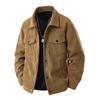 Men's Spring and Autumn Corduroy Lapel Jacket Retro Loose and Handsome Multi-pocket Cargo Jacket