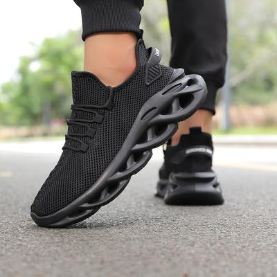 Large Size Casual Sports Shoes Men's Mesh Shoes Twist Sole Running Casual Shoes Men's Shock Absorption Lightweight Soft Sole
