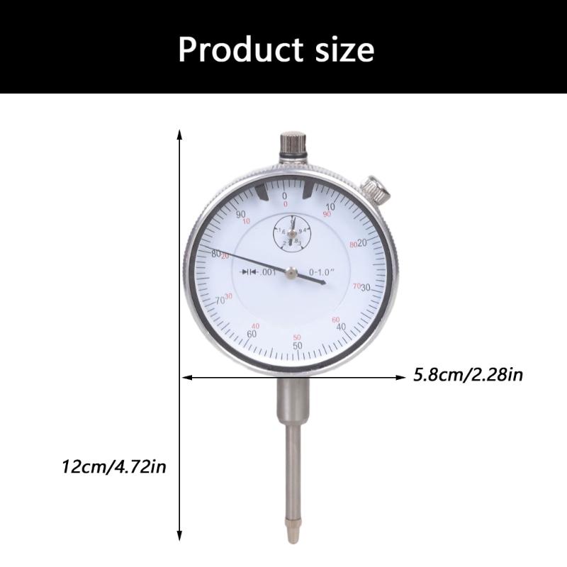 0 to 1Inch Ranges 0.001Inch Accuracy Dials Indicator High Accuracy Measuring Instrument for Easy Reading