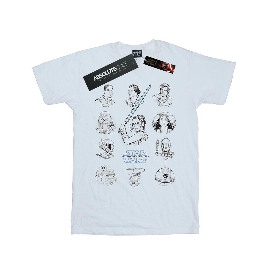 Star Wars: The Rise of Skywalker Mens Star Wars The Rise Of Skywalker Resistance Charcter Line Up Mono T-Shirt