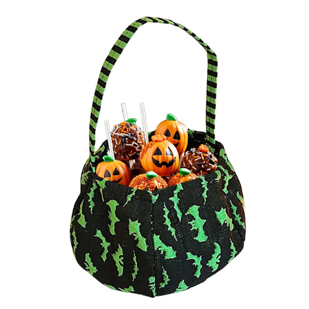 Halloween Bucket Children's Candy Basket Trick-or-Treat Bag Festival Decoration For Night Outdoor Adventures Kids Family Cosplay