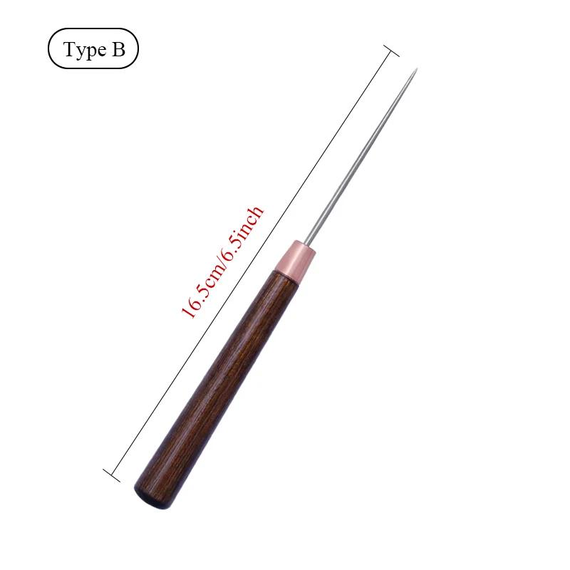 

Zxiixz Wood Handle Awl Leather Punching Tools Leather Straight Awls Hole Puncher Drills for Leather Craft Awl Hand Stitchingwuta