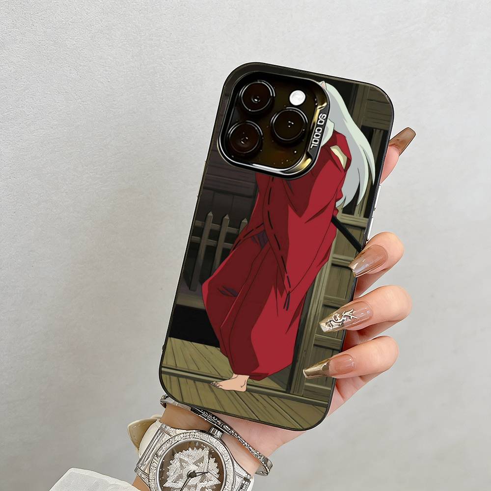 

Inuyasha Phone Case For iPhone 17,16,15,14,13,12,11 Plus,Pro Max,XS,Colored Silver Plated Inside Cover iPhone12ProMax