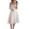 Summer Strapless Embroidered Lace Evening Gown - Sexy European & American Style