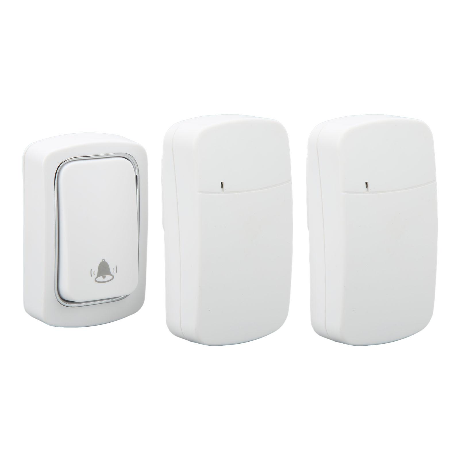 

Беспроводной дверной звонок, комплект, не требующий батареек, самозаряжающийся дверной звонок, 2 приемника, водонепроницаемый беспроводной дверной звонок AC