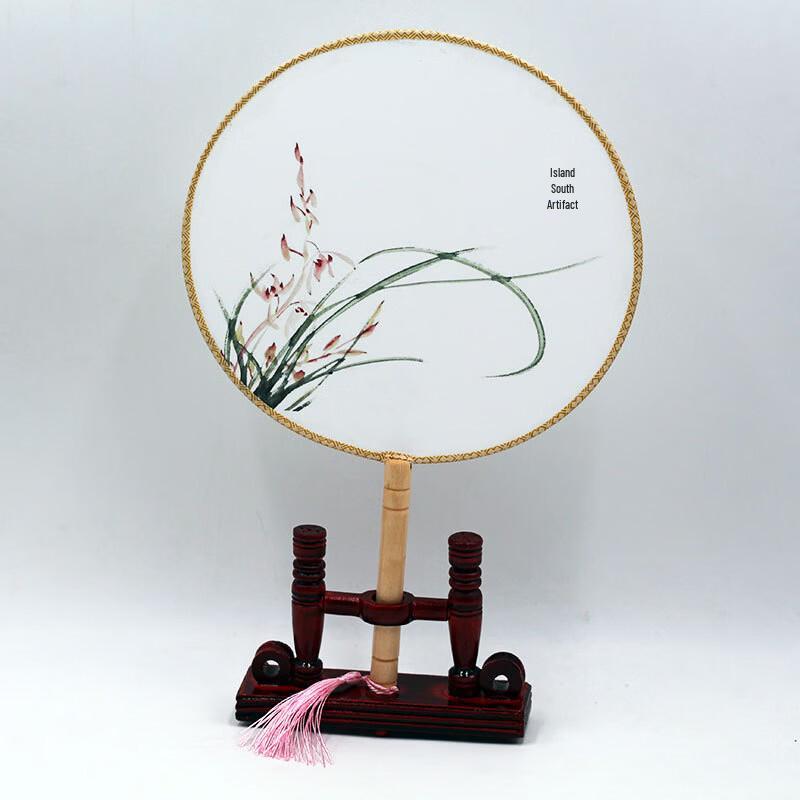 Традиционный китайский круглый дворцовый веер для танцев