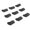 9PCS Club Head Covers Set Soft Fabric Shockproof Anti Slip Protective Headcovers for Iron Clubs Blac