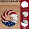 Patriotic Wreath Red White Blue Eagle Flag Garland Independence Day Decorations Renewed Brave Wings Garland For Home Use