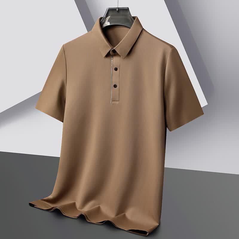YUZHAOLIN Men's Thin Summer Lapel Short-Sleeve T-Shirt