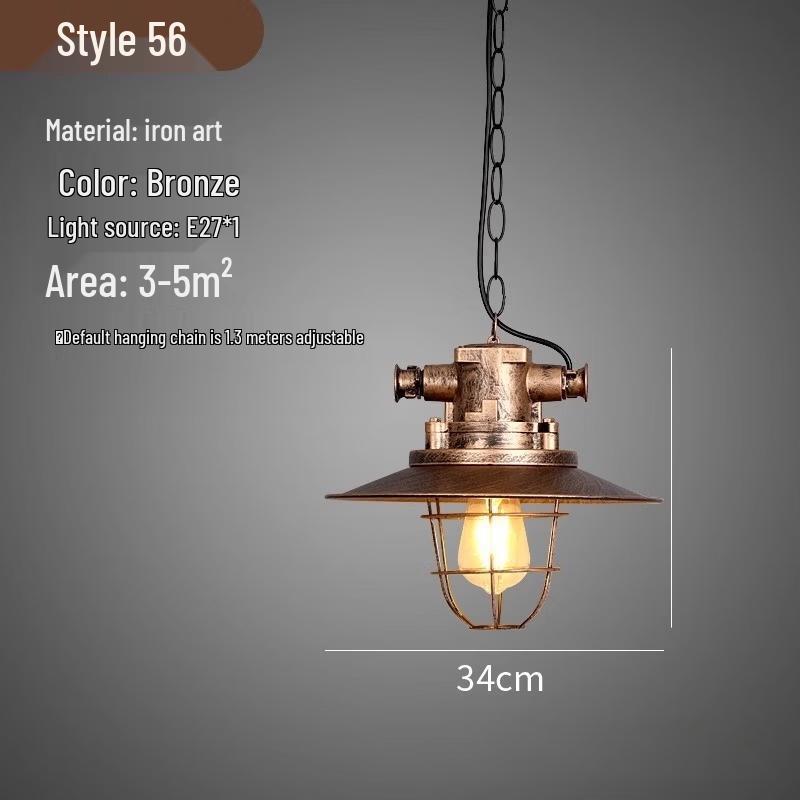 Промышленный ретро подвесной светильник