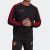 Adidas Manchester United Soccer Sports Pullover Hoodie Men Tops Black FR3841