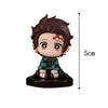 5-15pcs Q Version Demon Slayer Sitting Ghost Doll Tanjiro Nidouzi Inosuke Zenizu  Toy  Figural PVC Model Gift