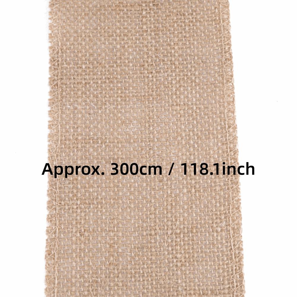 Webbing Yellow Burlap Roll Wired Edge 3Meter Hessian Roll Hessian Fabric Gift Wrapping