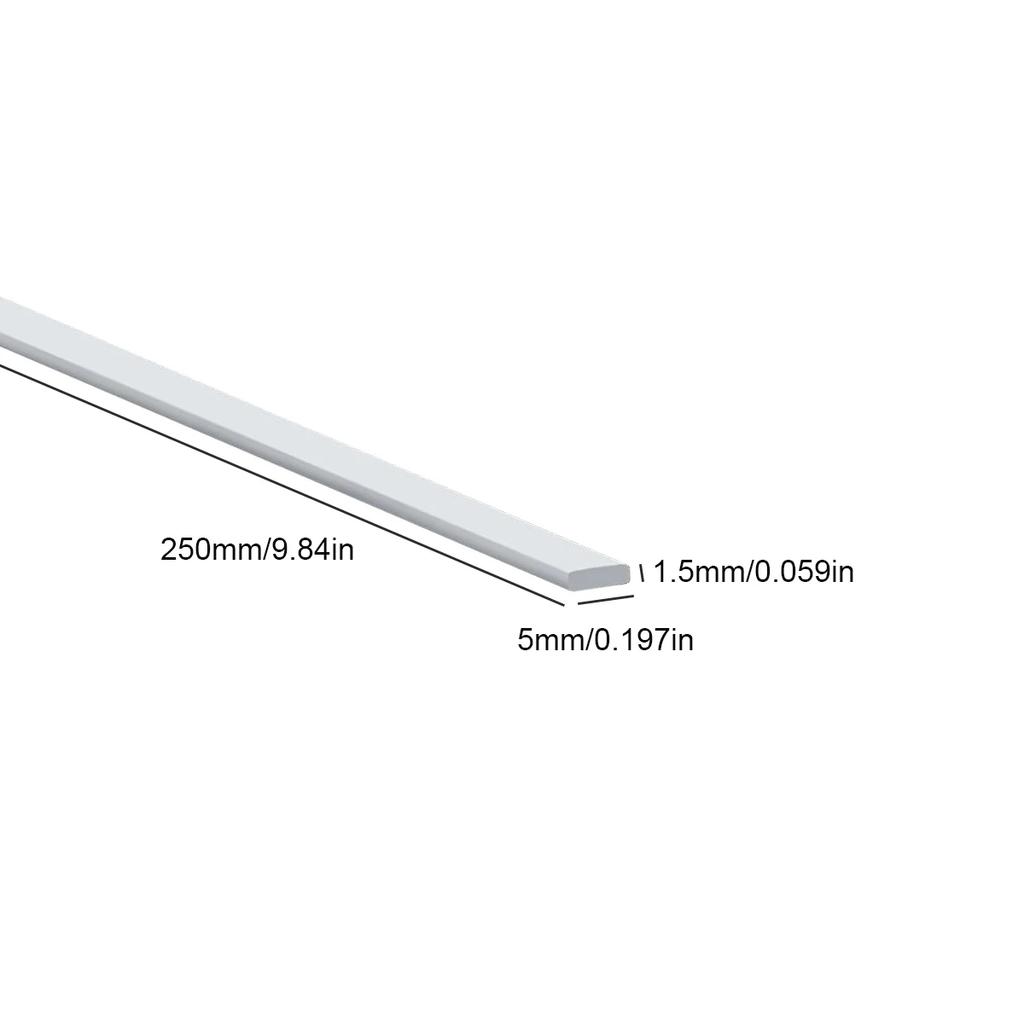 5-100pcs Architectural Model Making Rods , White ABS Square Plastic Sticks for Precision DIY Projects & Prototyping