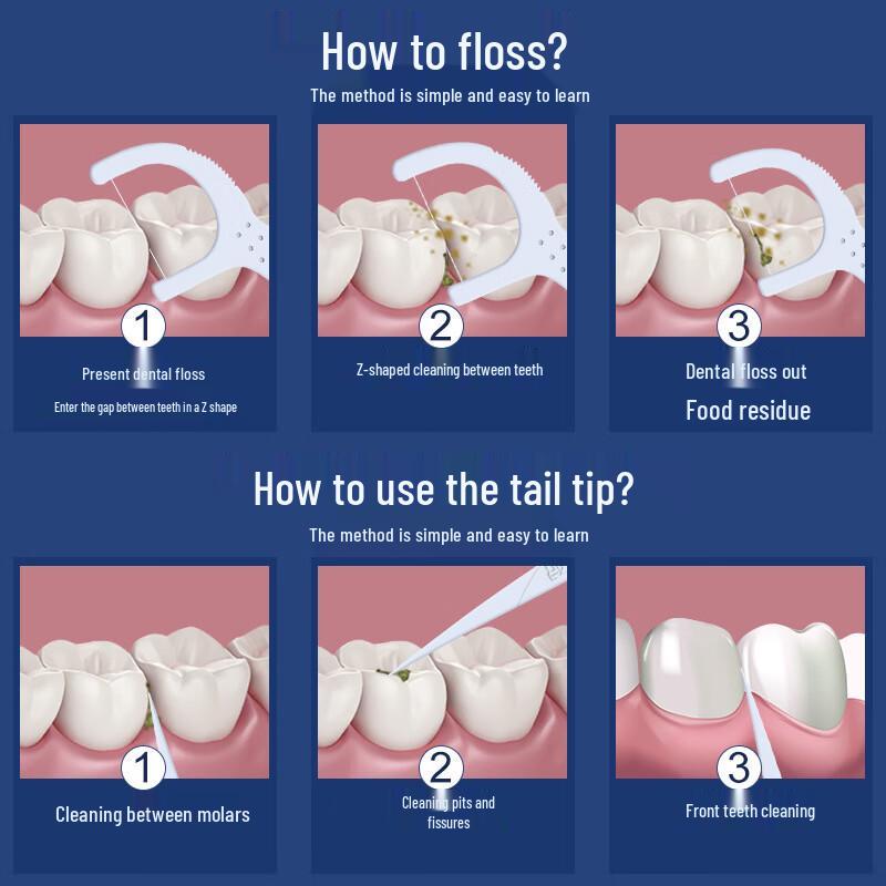 

FAWNMUM Ultra-Fine Dental Floss Picks