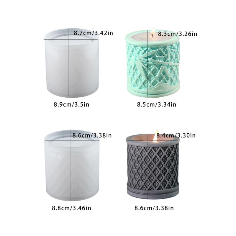 Silicone Bamboo Molds Pen Storage Jar Moulds Silicone Candlestick Molds Pen Holder Molds Silicone Texture for Pen Holder