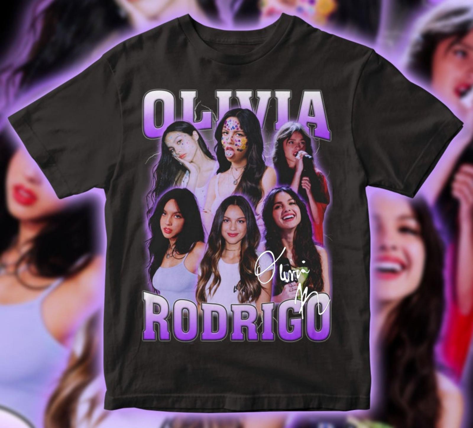 Collection Olivia Rodrigo Singer Gift For Fan Black T-shirt XL