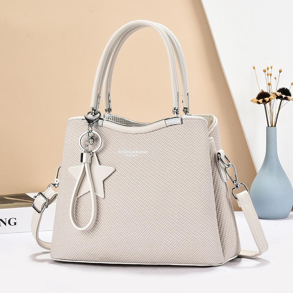 Nová Móda Sto Klipů Crossbody Taška - Dámská Taška přes Rameno Minimalistická Textura Dojíždění Velkokapacitní Kabelka