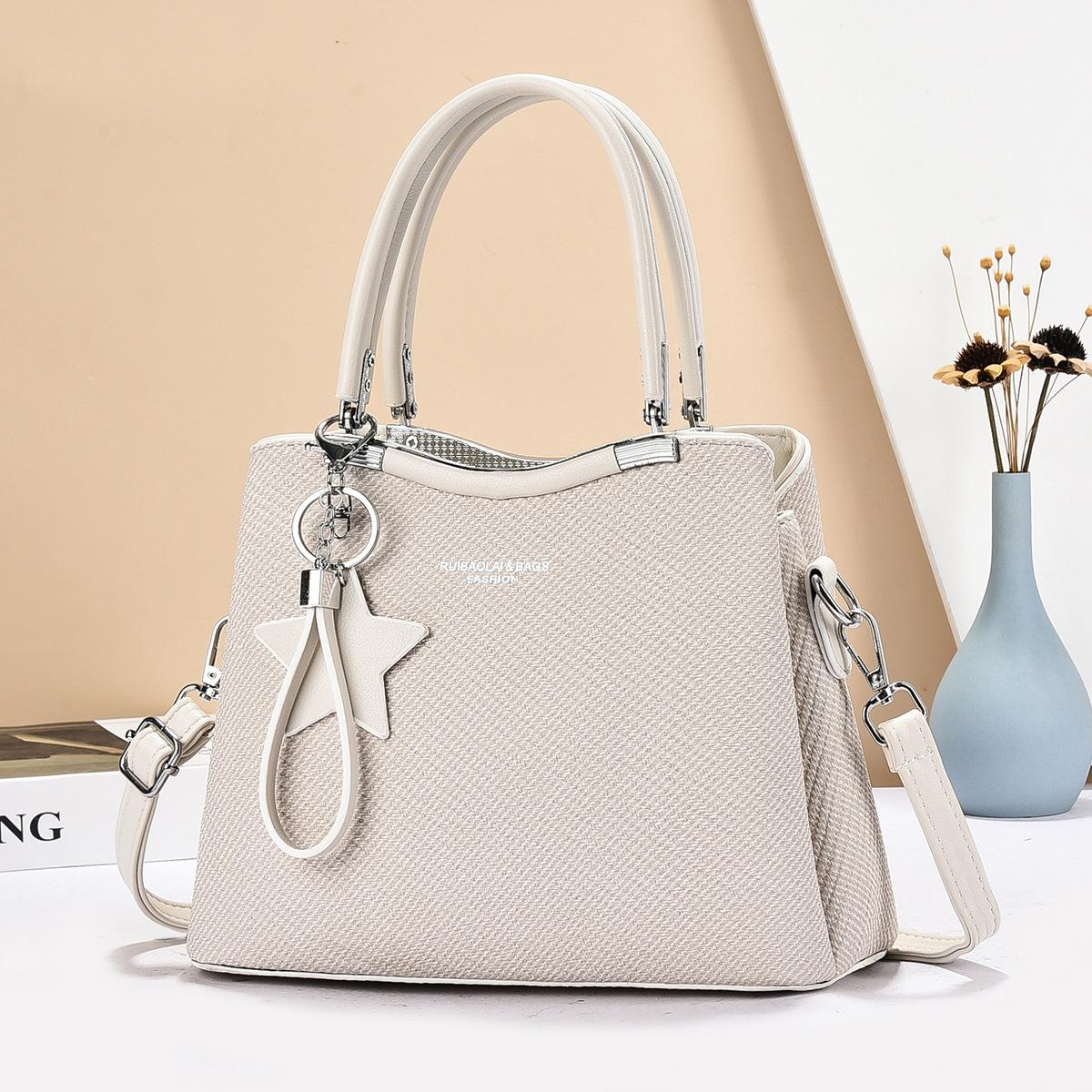 

Нова Мода Сумка Кросбоді Hundred Multi Clip - Жіноча Сумка Через Плече Мінімалістична Текстура Сумка для Поїздок Великої Місткості брудно-білий