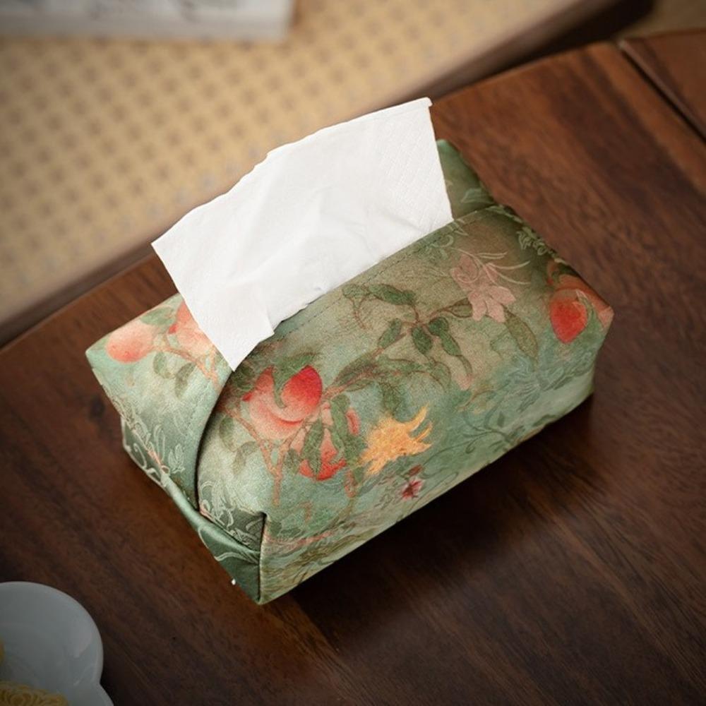 Chinese Tissue Box Retro Style Napkin Paper Holder Home Decoration Facial Tissue Cover Home