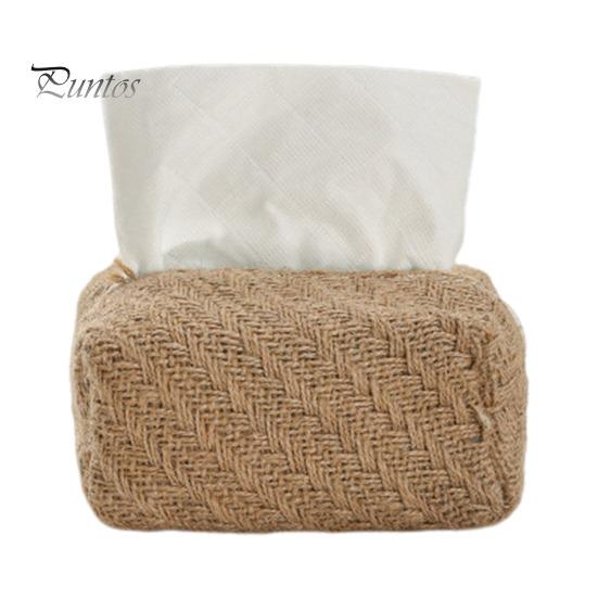 

Держатель для салфеток из хлопчатобумажной льняной ткани, прямоугольный, сотканный вручную чехол для салфеток для лица, большая вместимость, легко наполнять, декоративный органайзер, диспенсер для салфеток A