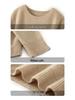 Women's 100% Wool Round Neck Slimming Knitted Sweater - Autumn/Winter